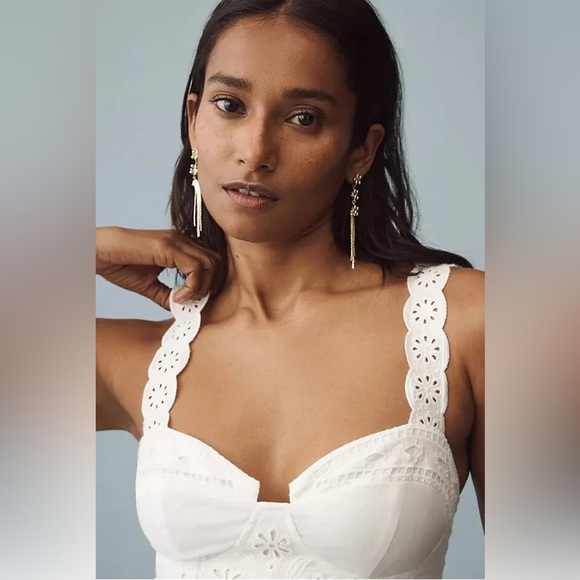 NWT Farm Rio Cotton Eyelet Bustier Midi-Dress Small
Off White - Picture 2 of 7
